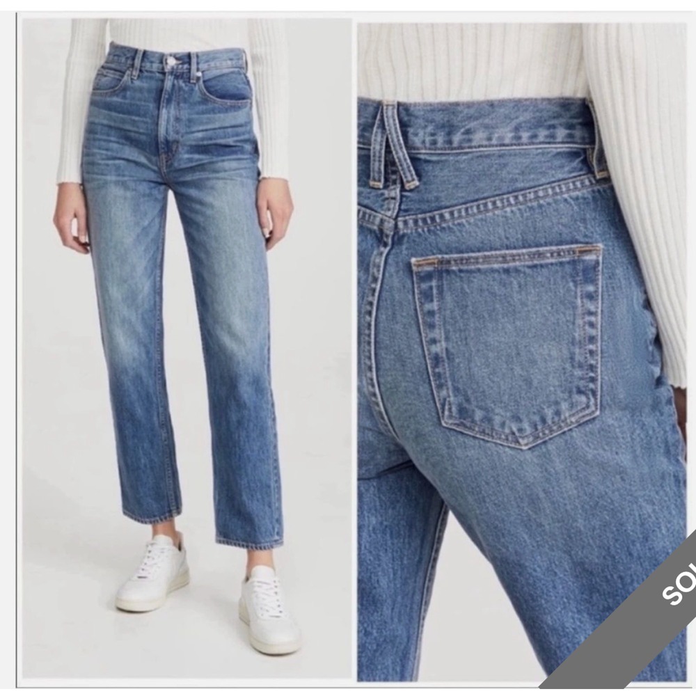 SLVRLAKE London Crop Jeans 27 Wild Thing Blue Excellent High Rise Straight Leg